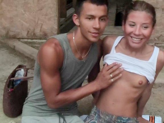Skinny girl first time tasting cum